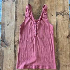 Dusty Pink Old Navy Henley Tank Top Size Large